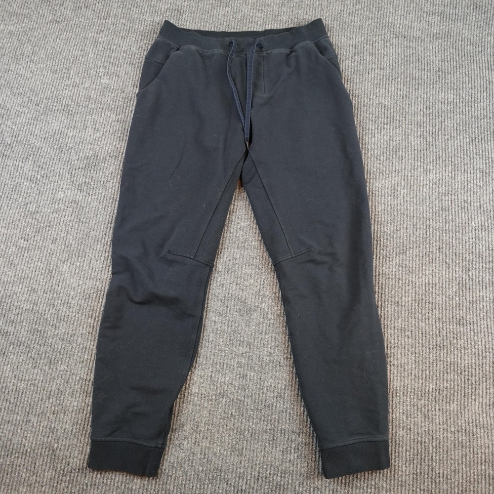Lululemon City Sweat Jogger Pants Mens Large Black Knit Elastic Waist Zip
